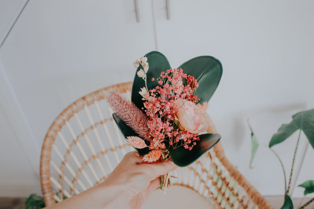 hiddenbotanicsweddings Bouquets Dried & Artificial Flowers Bridal Bouquet - Blush Pink & Green