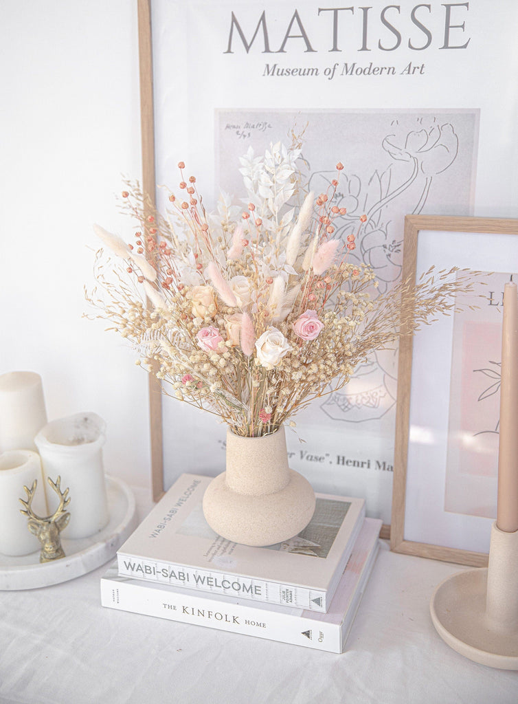 hiddenbotanicsweddings Bouquets Dried Flowers Bridal Bouquet - Blush Pink & Cream No:1