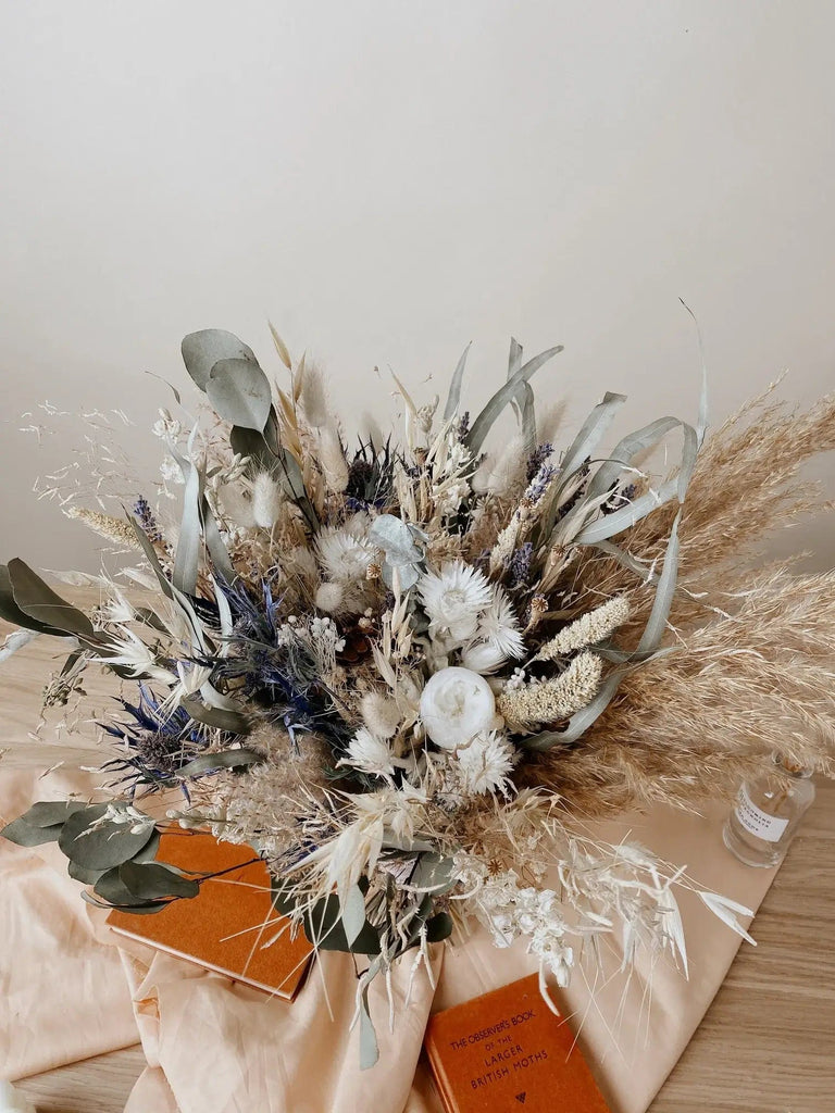 hiddenbotanicsweddings Bouquets Dried Flowers Bridal Bouquet - Soft Green & Cream