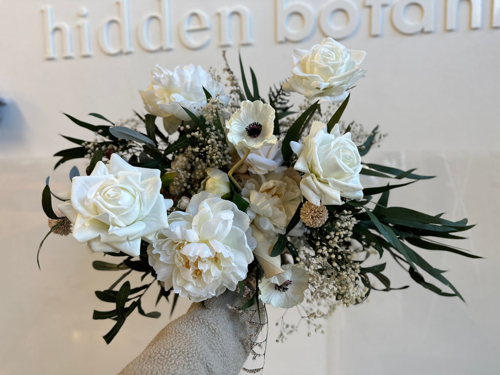hiddenbotanicsweddings Bouquets Dried & Artificial Flowers Bridal Bouquet - Lush Green & White