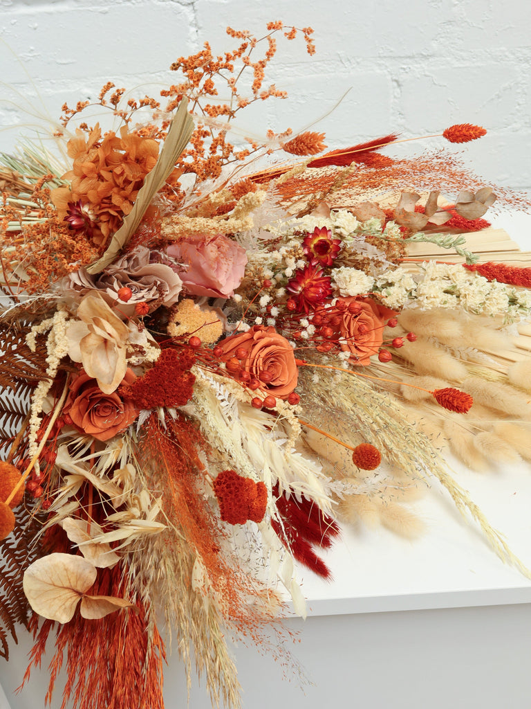 hiddenbotanicsweddings Bouquets Dried Flowers Bridal Bouquet - Pastel Orange & Cream