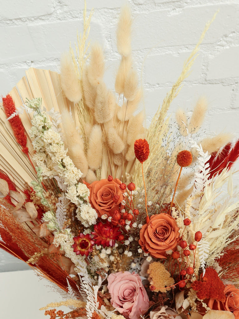 hiddenbotanicsweddings Bouquets Dried Flowers Bridal Bouquet - Pastel Orange & Cream