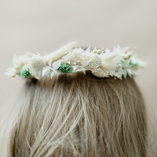 Frangipani crown/floral crown/white popular & green floral crown/tropical crown/plumeria crown/wedding crown/hens floral crown