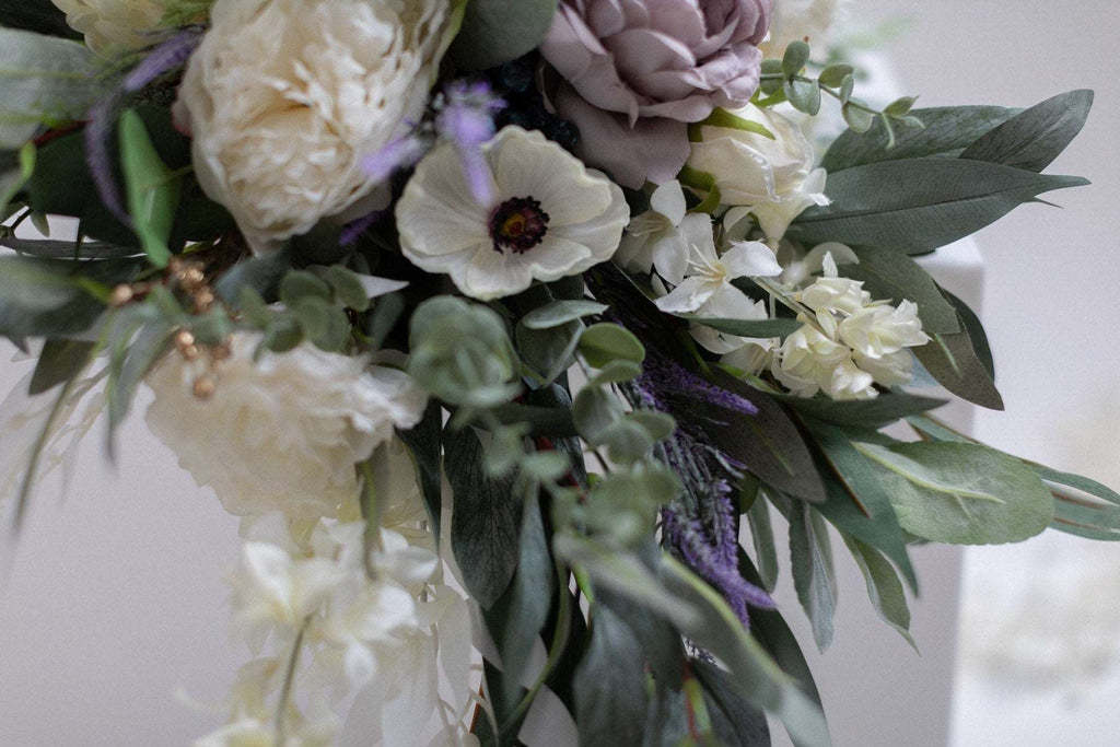 hiddenbotanicsweddings Bouquets Artificial Flowers Bridal Bouquet - Pastel Lilac & White