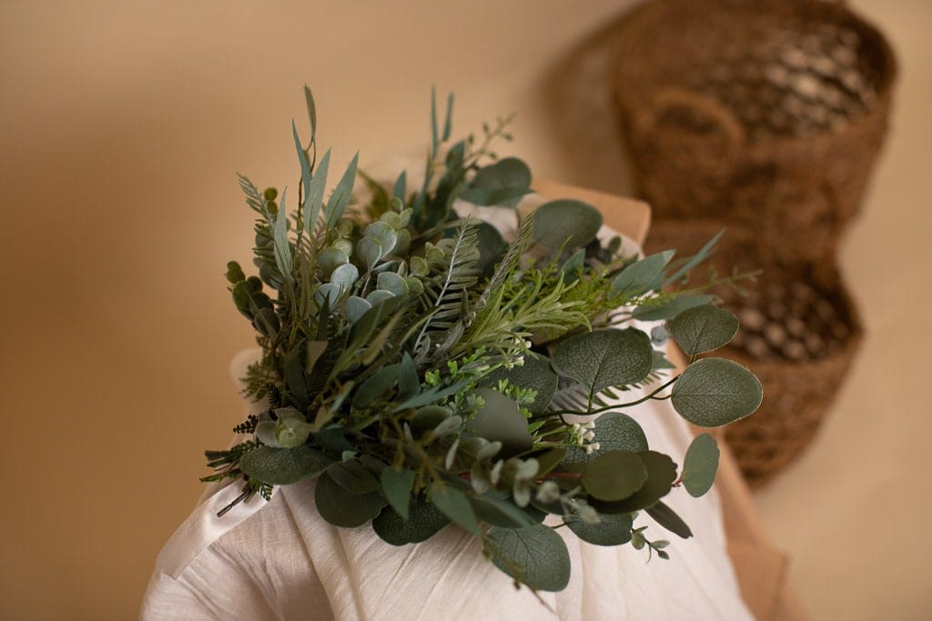 hiddenbotanicsweddings Bouquets Artificial Flowers Bridal Bouquet - Woodland Green