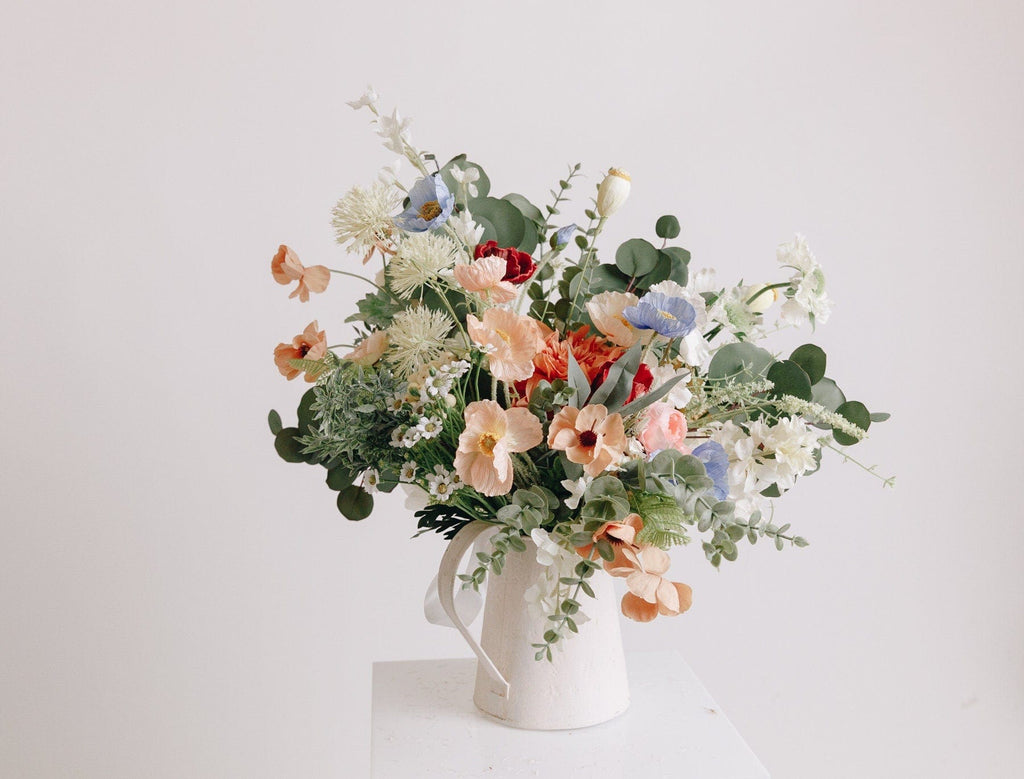 hiddenbotanicsweddings Bouquets Colourful Artificial Flowers Bridal Bouquet - Soft Green & Peach