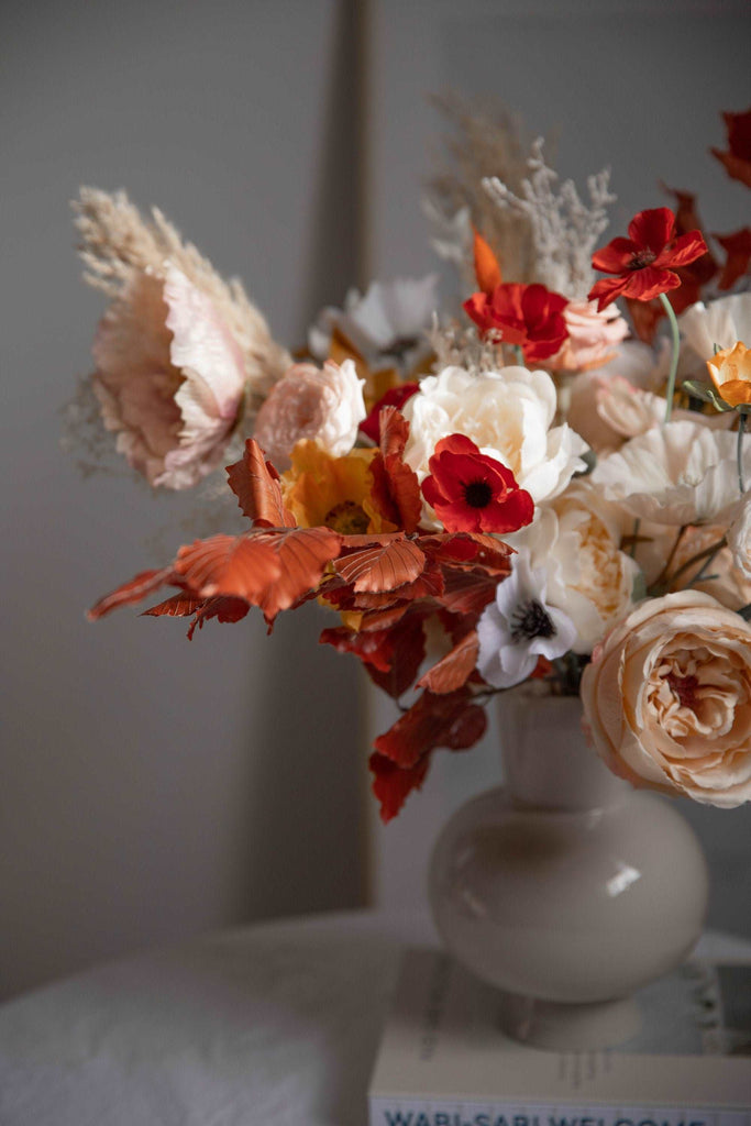 hiddenbotanicsweddings Bouquets Colourful Dried & Artificial Flowers Bridal Bouquet - Autumn Orange & Cream