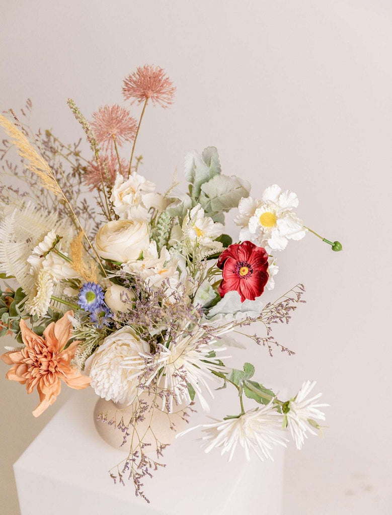 hiddenbotanicsweddings Bouquets Colourful Dried & Artificial Flowers Bridal Bouquet - Off-White & Green No:1