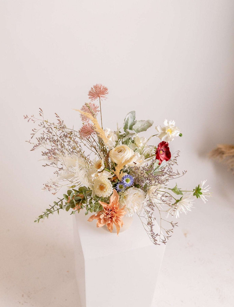 hiddenbotanicsweddings Bouquets Colourful Dried & Artificial Flowers Bridal Bouquet - Off-White & Green No:1
