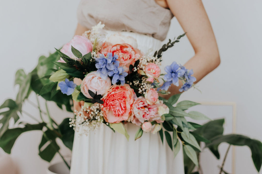 hiddenbotanicsweddings Bouquets Colourful Dried & Artificial Flowers Bridal Bouquet - Paradise Pink & Green