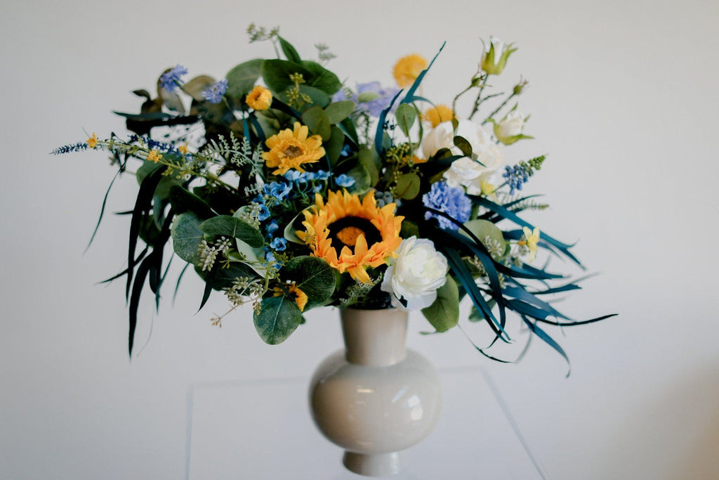 hiddenbotanicsweddings Bouquets Colourful Dried & Artificial Flowers Bridal Bouquet - Sunshine Yellow & Green