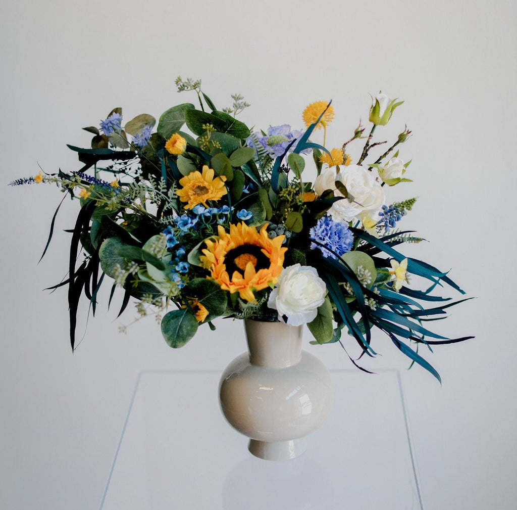 hiddenbotanicsweddings Bouquets Colourful Dried & Artificial Flowers Bridal Bouquet - Sunshine Yellow & Green