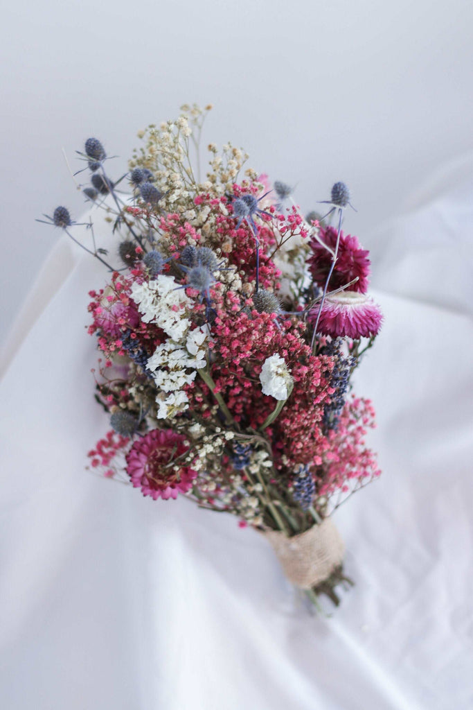 hiddenbotanicsweddings Bouquets Colourful Dried Flowers Bridal Bouquet - Paradise Pink & Cream