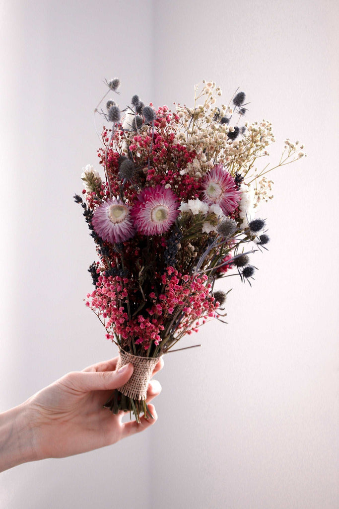 hiddenbotanicsweddings Bouquets Colourful Dried Flowers Bridal Bouquet - Paradise Pink & Cream