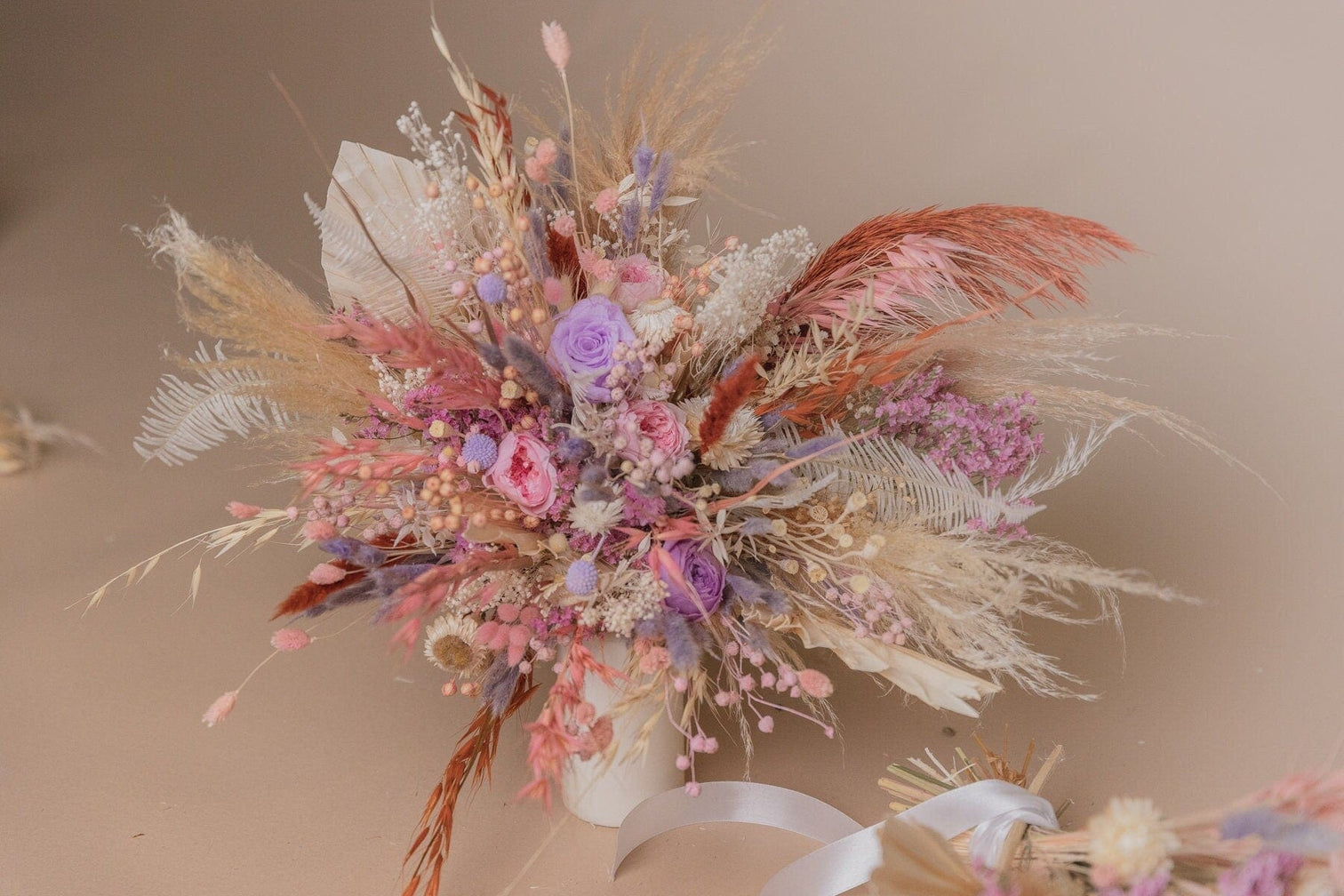 hiddenbotanicsweddings Bouquets Colourful Dried Flowers Bridal Bouquet - Pastel Pink & Lilac No. 1