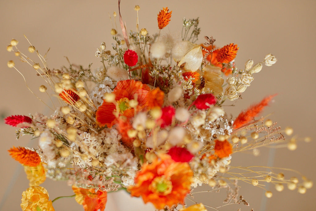 hiddenbotanicsweddings Bouquets Dried & Artificial Flowers Bridal Bouquet - Burnt Orange & Cream
