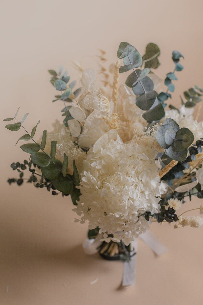 hiddenbotanicsweddings Bouquets Dried & Artificial Flowers Bridal Bouquet - Eucalyptus Green & White