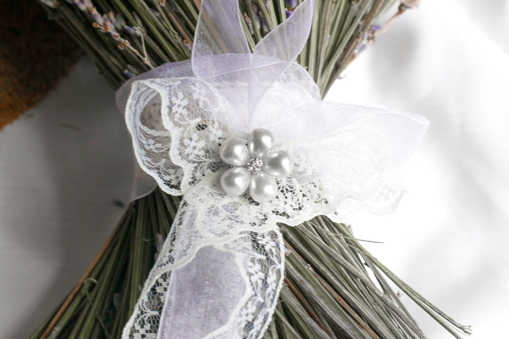 hiddenbotanicsweddings Bouquets Dried & Artificial Flowers Bridal Bouquet - Lavender Purple & White