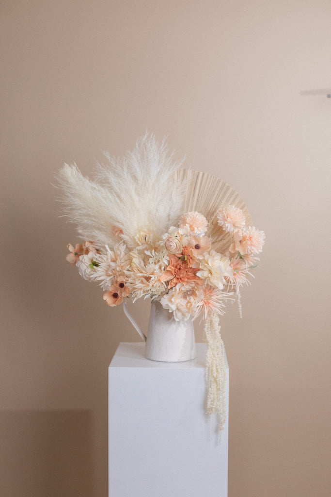 hiddenbotanicsweddings Bouquets Dried & Artificial Flowers Bridal Bouquet - Pastel Peach & Cream