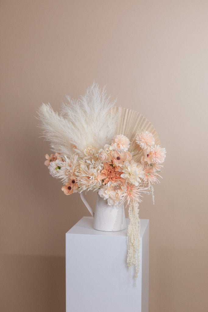 hiddenbotanicsweddings Bouquets Dried & Artificial Flowers Bridal Bouquet - Pastel Peach & Cream