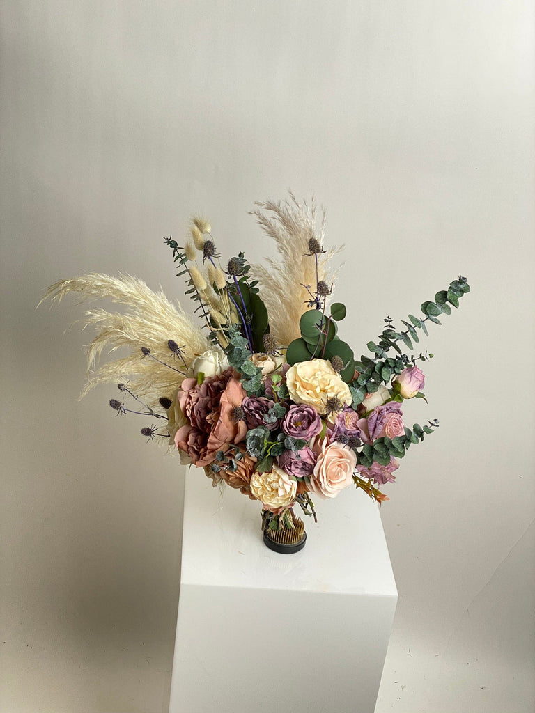 hiddenbotanicsweddings Bouquets Dried & Artificial Flowers Bridal Bouquet - Pastel Purple & Mauve