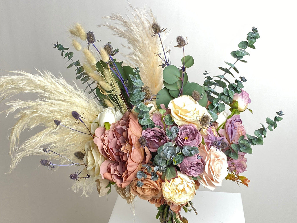 hiddenbotanicsweddings Bouquets Dried & Artificial Flowers Bridal Bouquet - Pastel Purple & Mauve