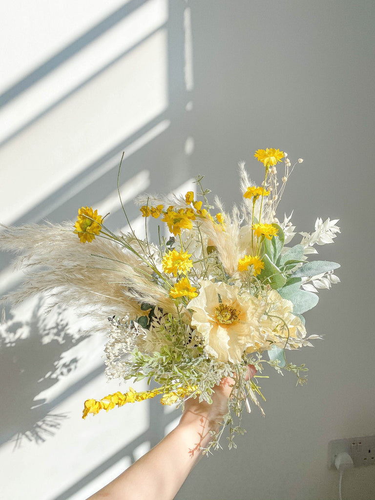 hiddenbotanicsweddings Bouquets Dried & Artificial Flowers Bridal Bouquet - Spring Yellow & Green