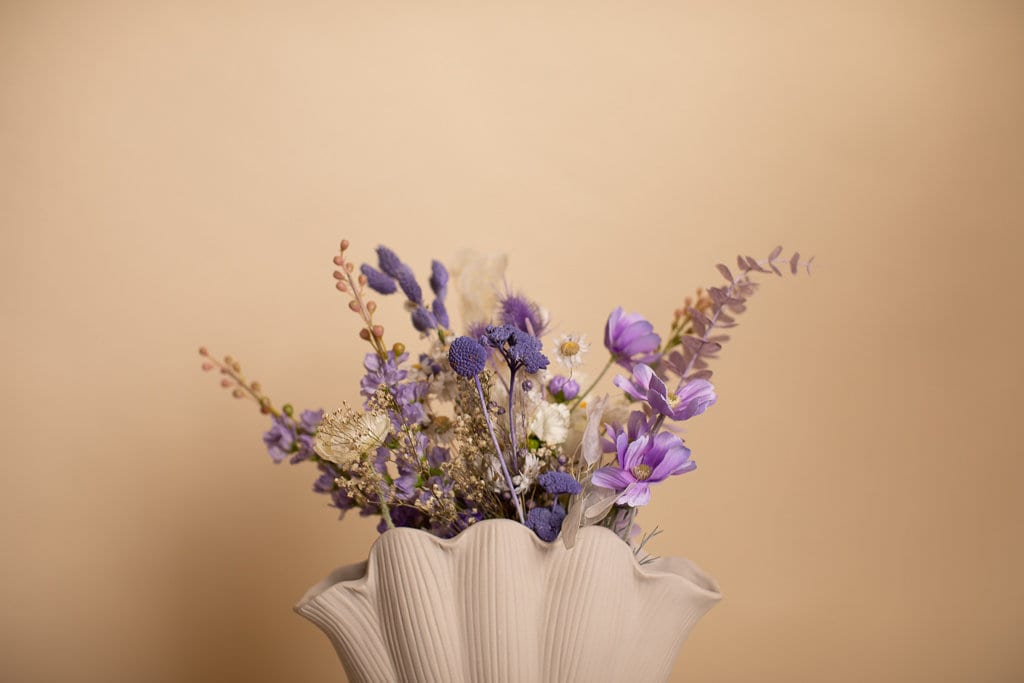 hiddenbotanicsweddings Bouquets Dried & Artificial Flowers Bridal Bouquet - Very Peri Purple & Cream