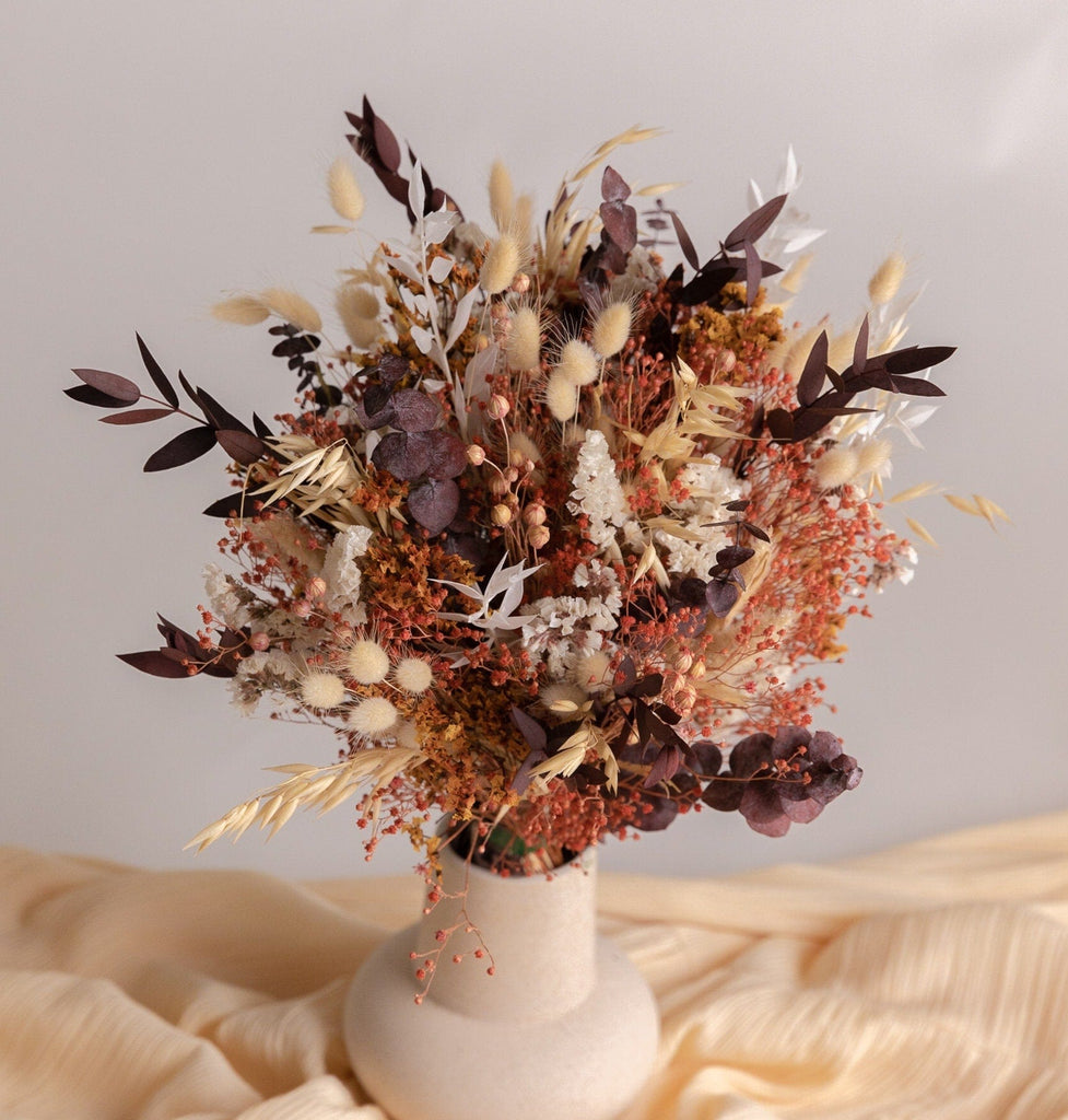hiddenbotanicsweddings Bouquets Dried Flowers Bridal Bouquet - Burnt Orange & Cream No. 2