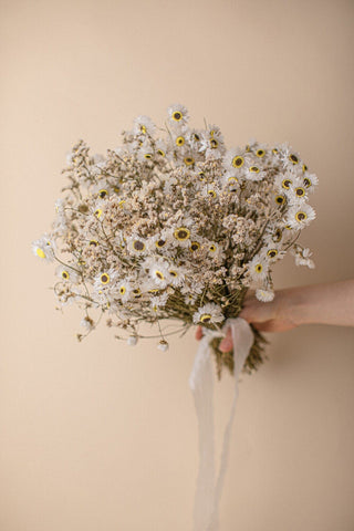 Dried Flowers Bridal Bouquet - Pale Blue & Cream – hiddenbotanicsweddings