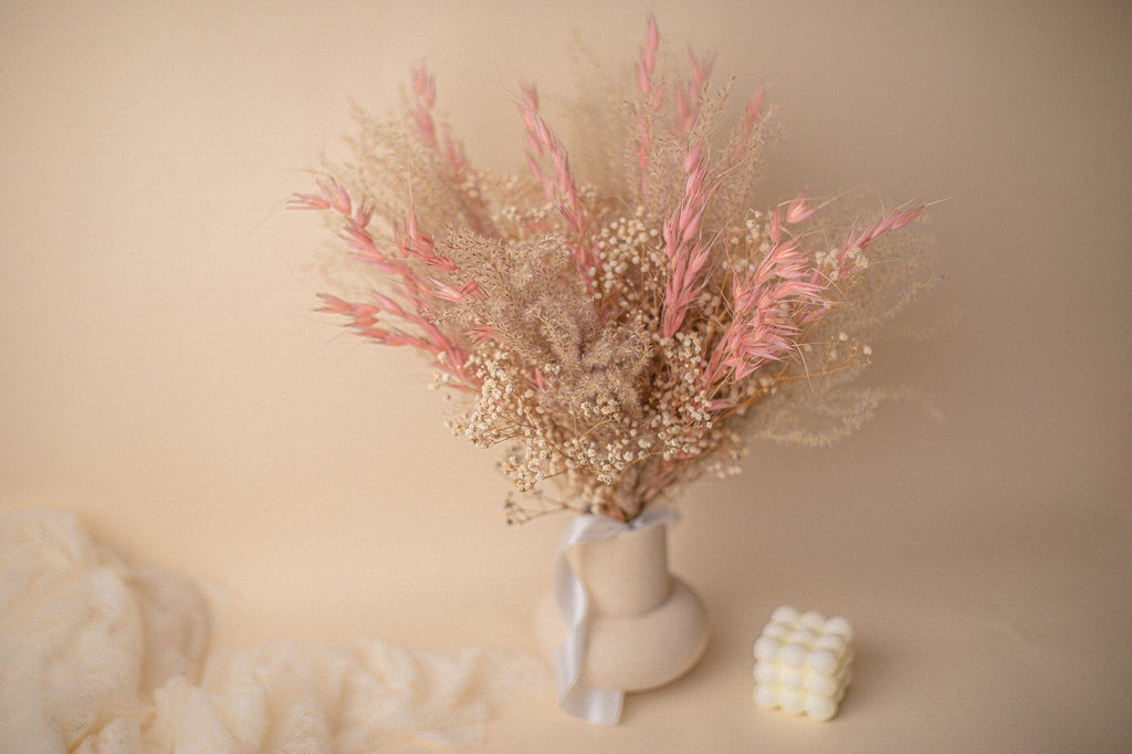 hiddenbotanicsweddings Bouquets Dried Flowers Bridal Bouquet - Dusky Pink & Cream