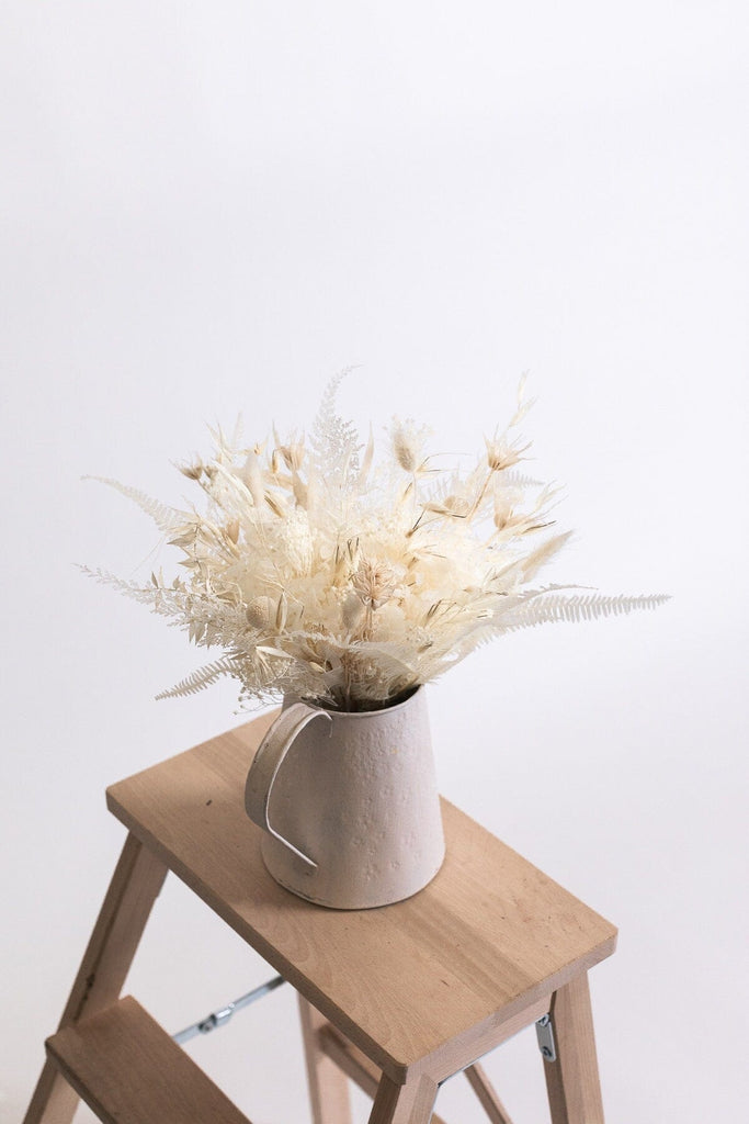 hiddenbotanicsweddings Bouquets Dried Flowers Bridal Bouquet - Ivory White & Cream