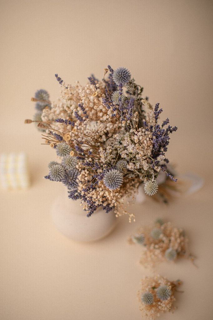 hiddenbotanicsweddings Bouquets Dried Flowers Bridal Bouquet - Lavender Purple & Cream No. 2