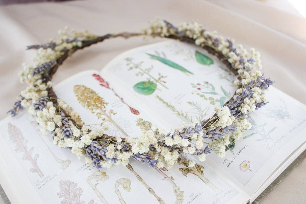 hiddenbotanicsweddings Bouquets Dried Flowers Bridal Bouquet - Lavender Purple & White No. 2