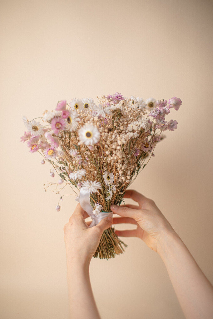 hiddenbotanicsweddings Bouquets Dried Flowers Bridal Bouquet - Light Pink & White