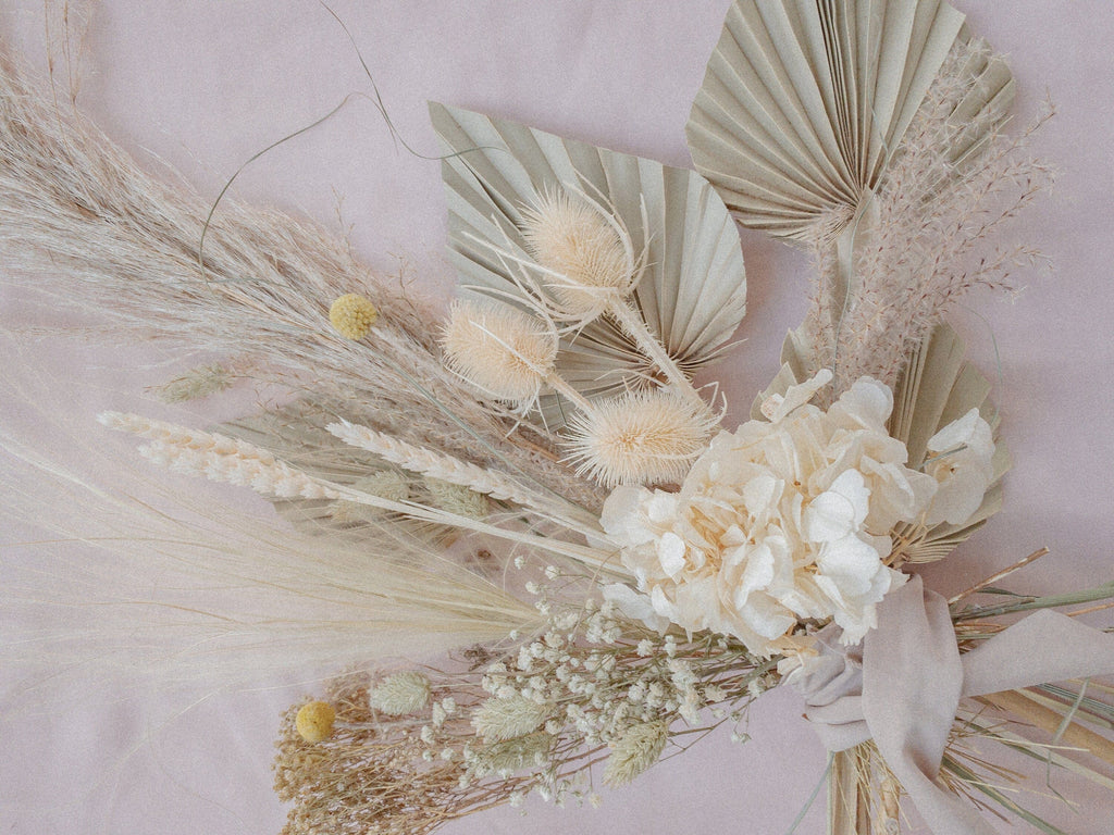 hiddenbotanicsweddings Bouquets Dried Flowers Bridal Bouquet - Off-White & Cream