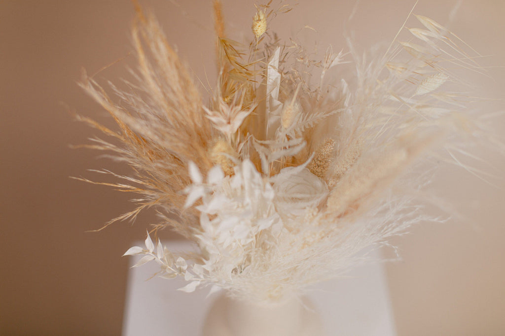 hiddenbotanicsweddings Bouquets Dried Flowers Bridal Bouquet - Off-White & Cream No. 3
