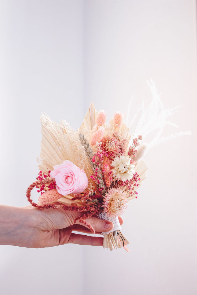 hiddenbotanicsweddings Bouquets Dried Flowers Bridal Bouquet - Paradise Pink & Cream