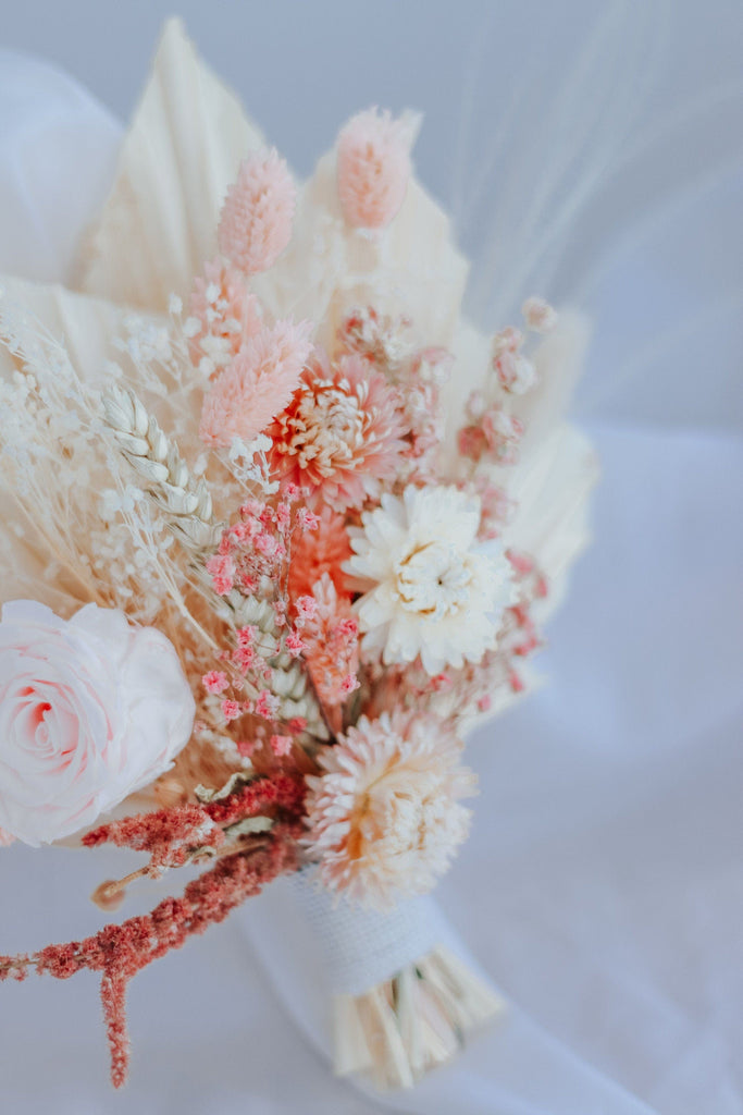hiddenbotanicsweddings Bouquets Dried Flowers Bridal Bouquet - Paradise Pink & Cream
