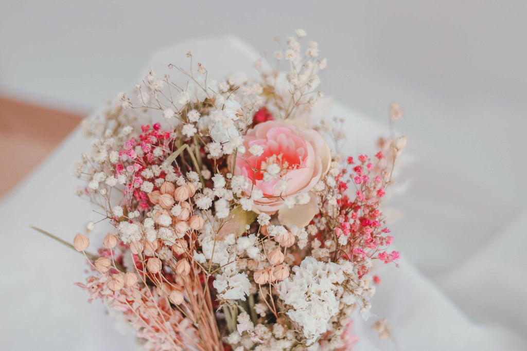 hiddenbotanicsweddings Bouquets Dried Flowers Bridal Bouquet - Pastel Pink & White