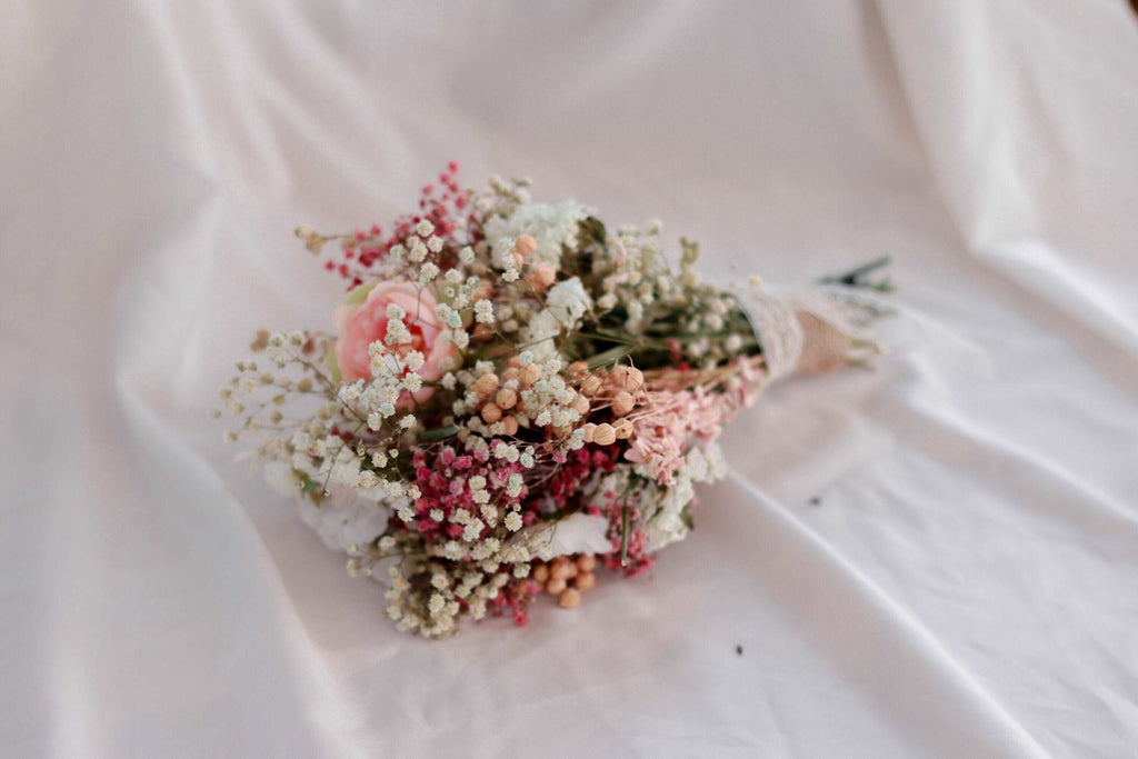 hiddenbotanicsweddings Bouquets Dried Flowers Bridal Bouquet - Pastel Pink & White