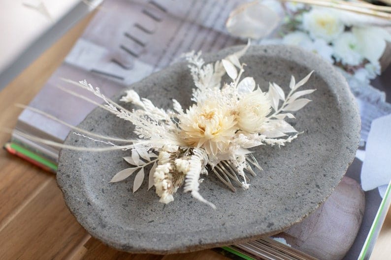 hiddenbotanicsweddings Bouquets Dried Flowers Bridal Bouquet - Soft Cream & White