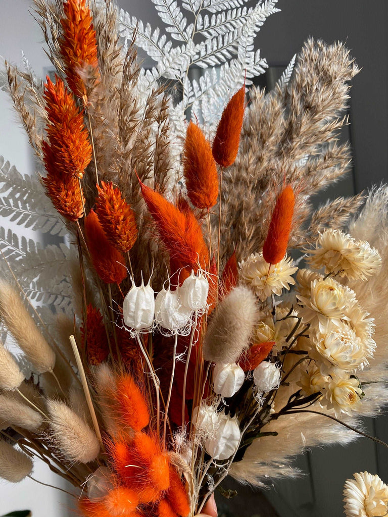 hiddenbotanicsweddings Floral Home Decorations Loose Arrangement Burnt Orange Pampas and Prairie / Pampas Grass Dried Grasses / Dried Flower / Boho Bridal Floral Home Decoration