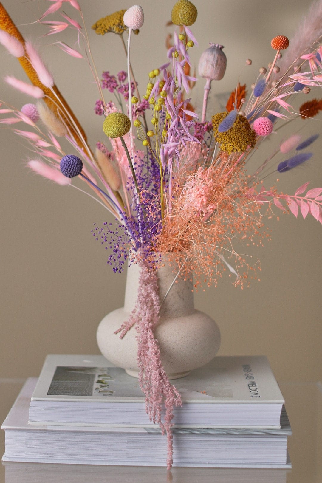 Pastel Wildflower Boho Wedding Decoration / Pink and Purple Home Decoration  / Boho home decor