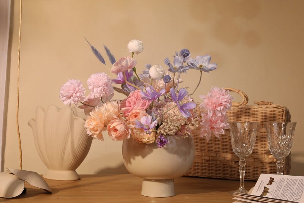 hiddenbotanicsweddings Floral Home Decorations Pink & Purple Meadow Flowers Boho Wedding Decoration / Artificial Flowers Home Decoration / Fake Flower Boho Home Decor