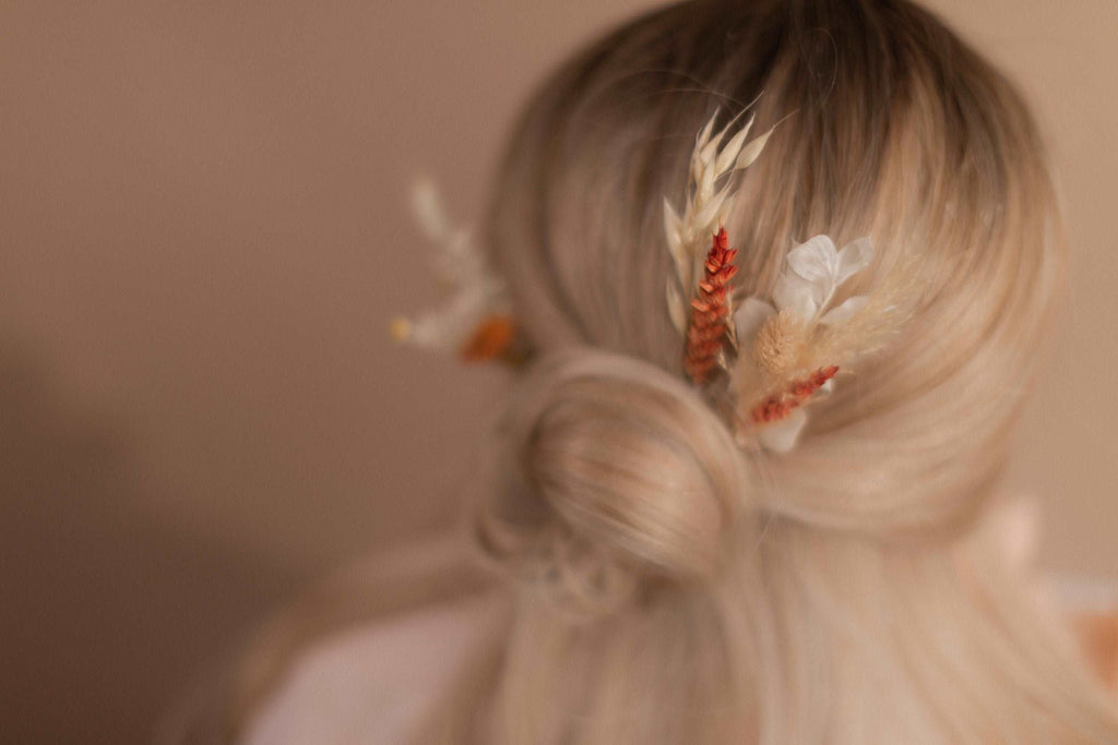 hiddenbotanicsweddings Hair Combs Autumn Peach & Terracota Comb / Wedding Hair Accessory