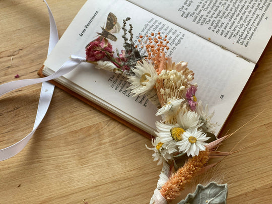 Hotsell Handcrafted Dried and Mulberry Flower Crown, Rust Ivory and Beige Rustic Fall Bridal Hair Accessory, Flower Girl Wreath, Small Boho Garland