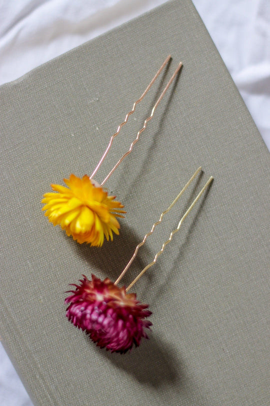 Hydrangea Hair Pins - Daisy cheapest Hair Pins - Eucalyptus Hair Pins - Wedding Hair Pins - Dried Flowers - Bridal Flower Pins - Rustic Wedding Pins