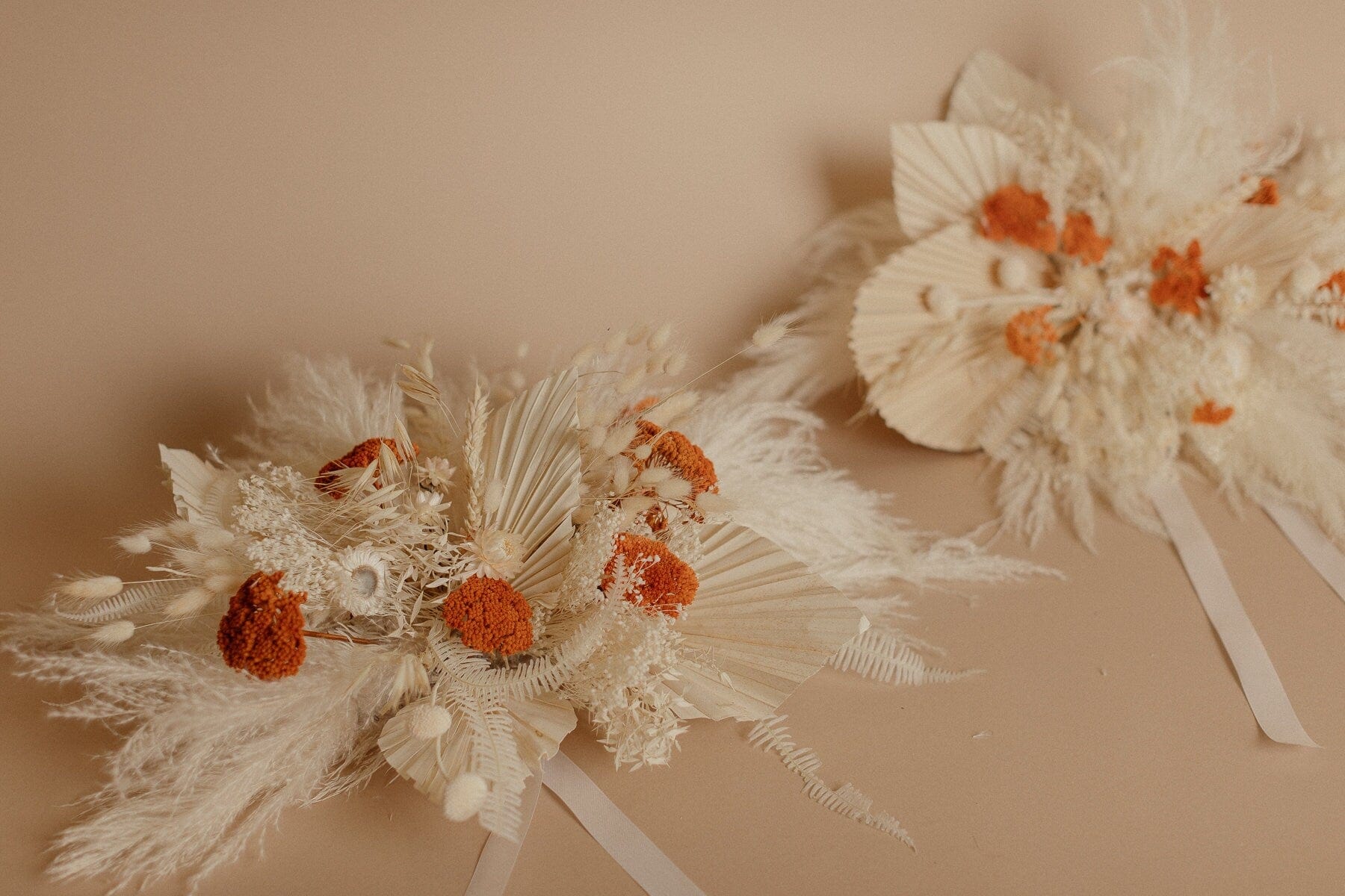 hiddenbotanicsweddings Floral Home Decorations Pampas Moongate Decoration Burnt Orange Palm Arch Decoration Chuppah Decor, Wedding Arch Decor, Backdrop Decor
