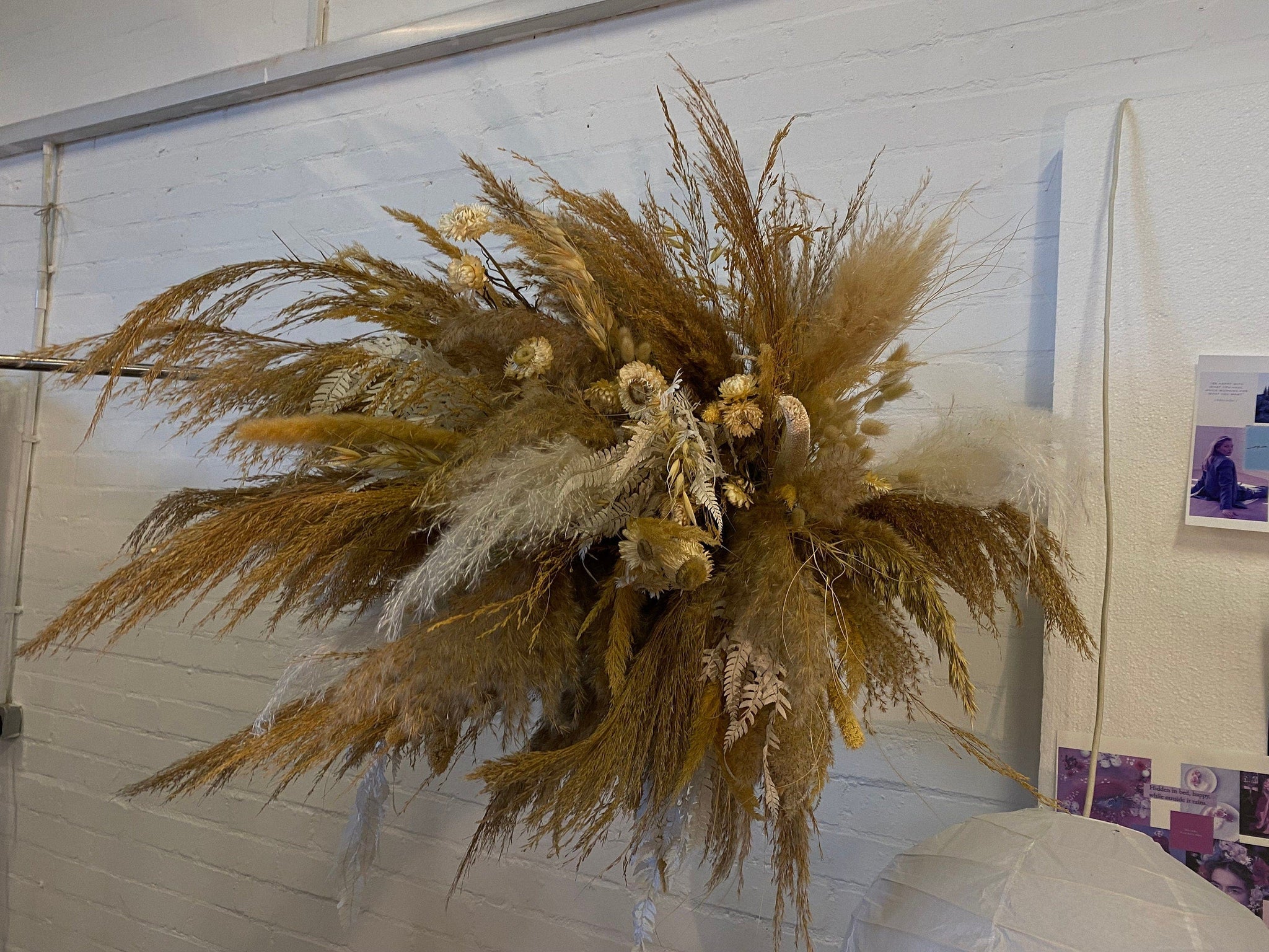 hiddenbotanicsweddings Floral Home Decorations Boho Pampas Cloud Decoration / Wedding Boho Pampas Grass Decoration / Arch Decoration / Chuppah Decoration